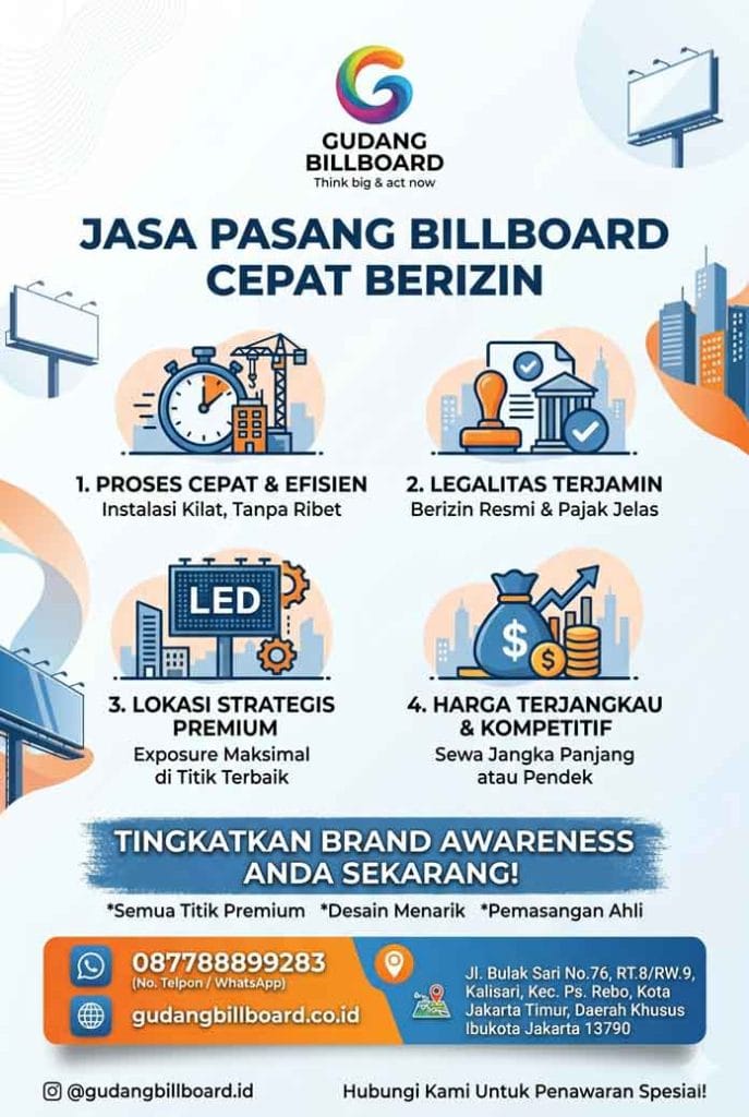 Jasa Pasang Billboard Cepat Berizin